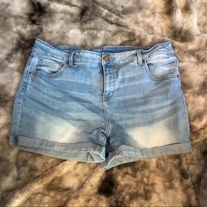 Mid Rise Jean Shorts
